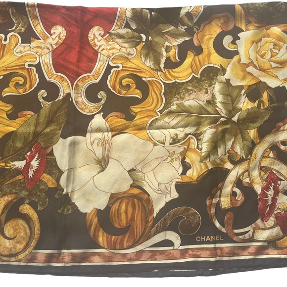 Authentic Chanel Silk Scarf - Picture 3 of 12